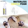 Paw Cleaner Foam Pet Dry Shampoo No Rinse Foaming Built-in Silicone Massage Brush Deodorizes Removes Dirt Mud For Outdoor Walks