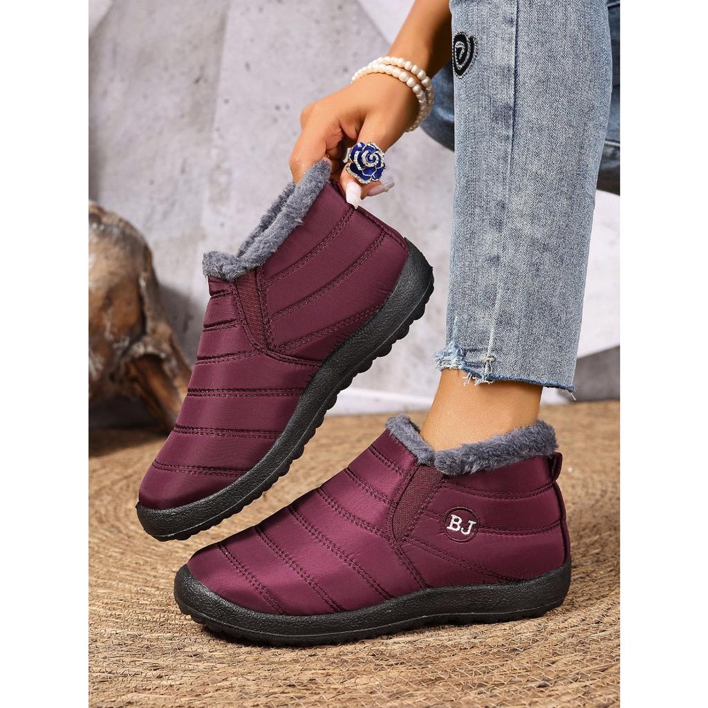 Women's Shoes with Winter Velvet and Thick Snow Anti Slip, Wearing Women's Boots for Warmth and Snow Boots