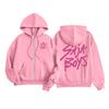 Kids Fashion Women's Lightweight Long Sleeve Zipper Hoodie Printed Hoodie With Pockets