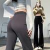 Grey micro-flared pants women's spring new high-waisted and thin casual sweatpants drape straight wide-leg sweatpants