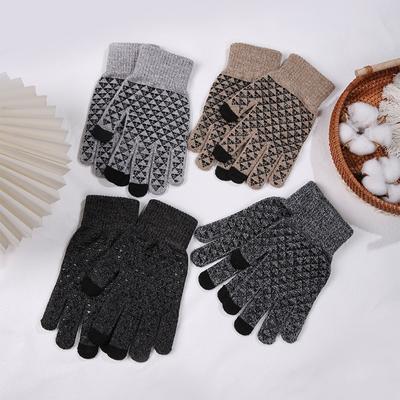 Touchscreen Handschuhe Herren Damen Herbst Winter Warm Thermisch Dick Koreanischer Stil Gestrickt Fahrhandschuhe Fingerlose Handschuhe