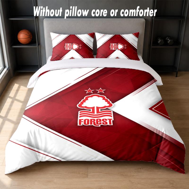 Nottingham Forest Design Set Lenzuola Letto 1 Copripiumino + 2 Federe Morbido Traspirante Biancheria da Letto per la Casa