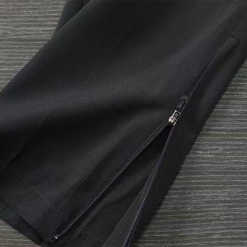 Summer thin men's quick-drying training sweatpants fitness running breathable casual versatile small feet zipper long pants