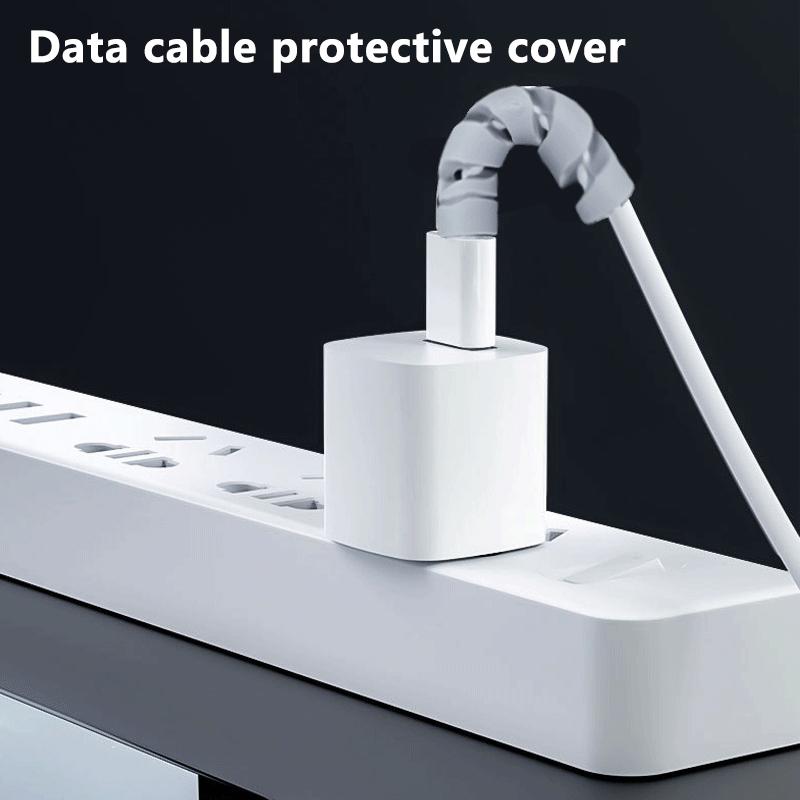 6 ks Chránič kabelu Silikonový Vinutí kabelu pro nabíjení Ochrana konců kabelů Kryt pro příslušenství k nabíjecímu kabelu USB pro iPhone