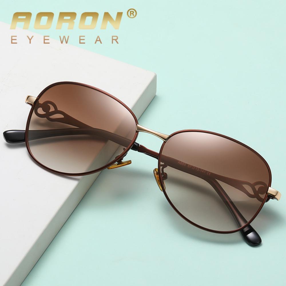 aoron Polarized Sunglasses European and American Two-color Sunglasses Women's Large-frame Sunglasses