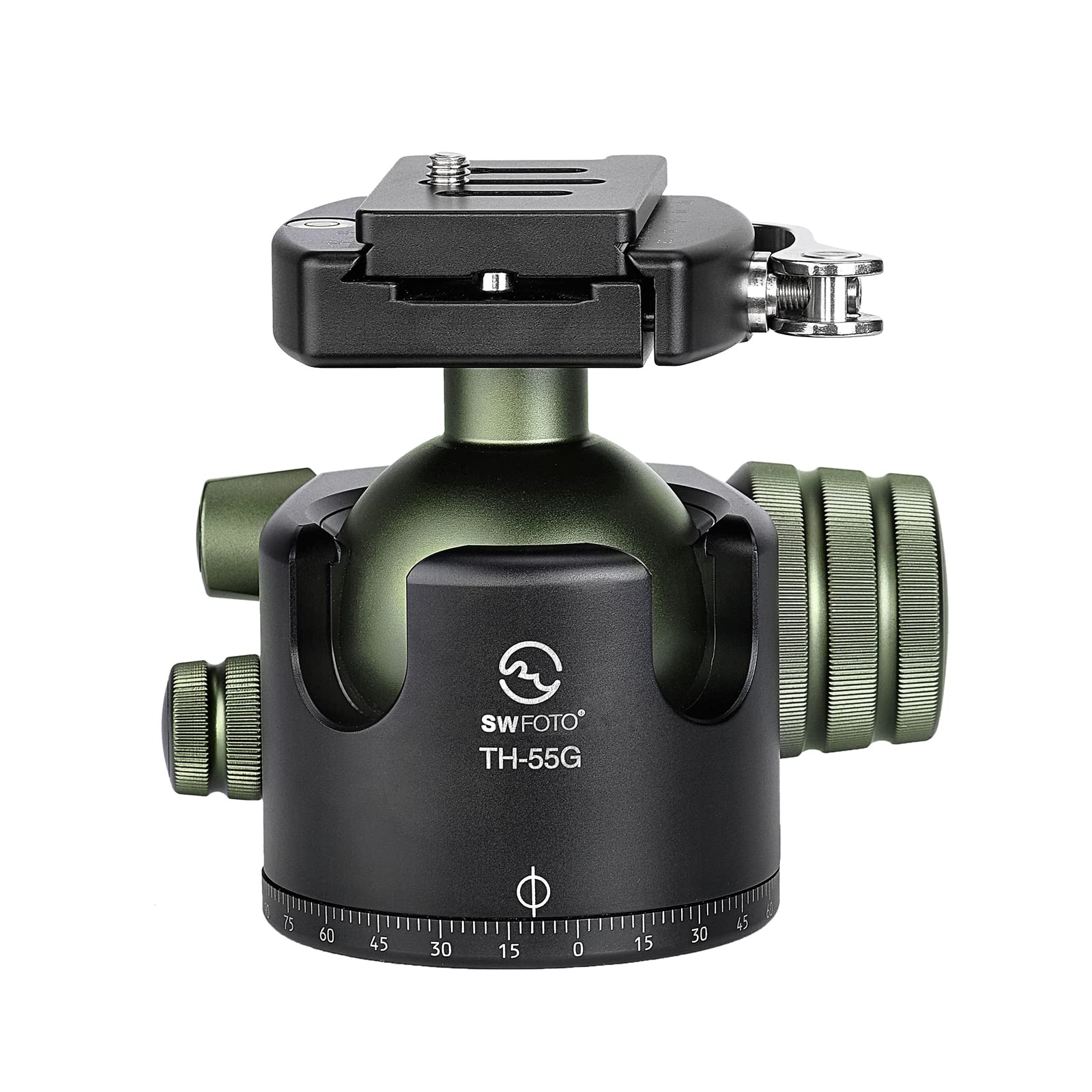 

SWFOTO 55mm Large Ball Head 35 kg Load Army Green Lever, Arca-Swiss Compatible, Capacity, чорний
