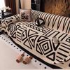 New Bohemian Style Sofa Protector, Vintage Comfortable Warm Fleece Sofa Blanket, Suitable for Pets, Anti-slip Protection, Luxury