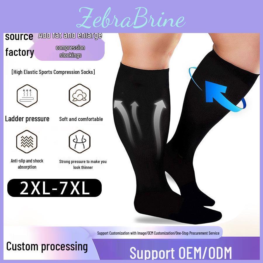 Compression Plus Crossborder Size Sport Socks High Elasticity For Obesity