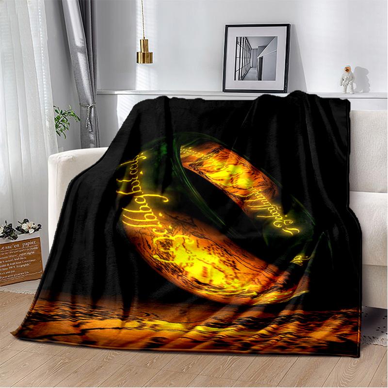 Movie L-Lord of The Rings H-Hobbit Soft Plush Blanket,Flannel Blanket Throw Blanket for Living Room Bedroom Bed Sofa Cover Child