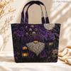 1Pcs Christmas Gnome Quilted Tote Bag Large Capacity Lightweight Women's Shoulder Bag for Travel & Shopping