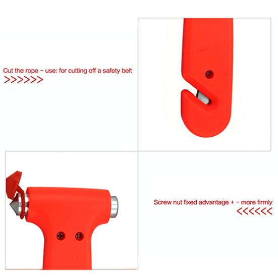 Taglierina per cintura di sicurezza con martello di emergenza per fuga di sicurezza per finestrini in vetro per auto 2 in 1