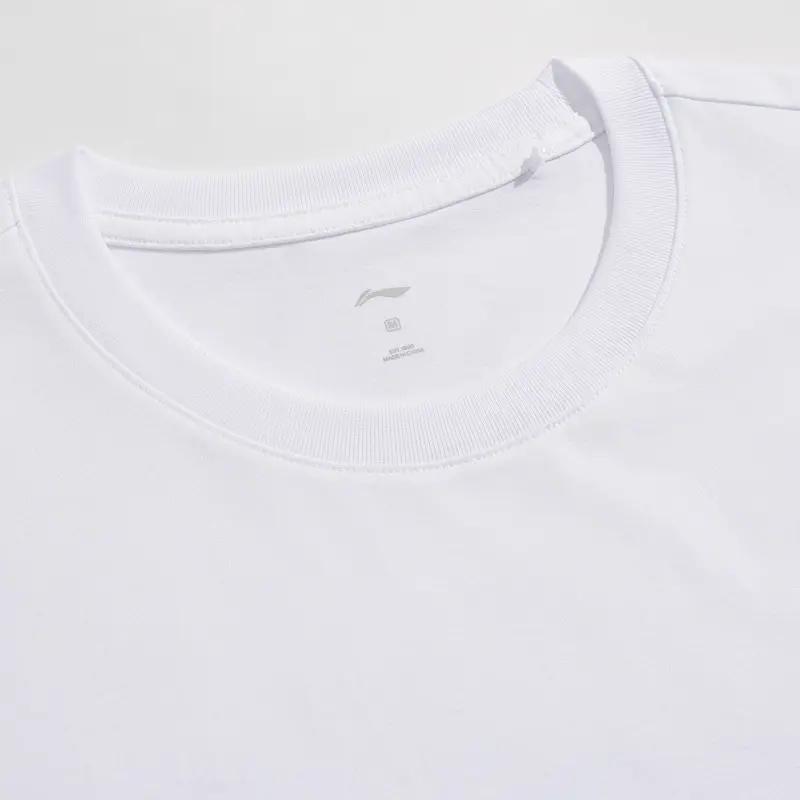 Li-Ning Plain Simple Skin-Friendly Comfortable Breathable Versatile Round Neck Pullover Short Sleeve T-Shirt Casual Sports Set AHSUA49-1+YKSV147-2