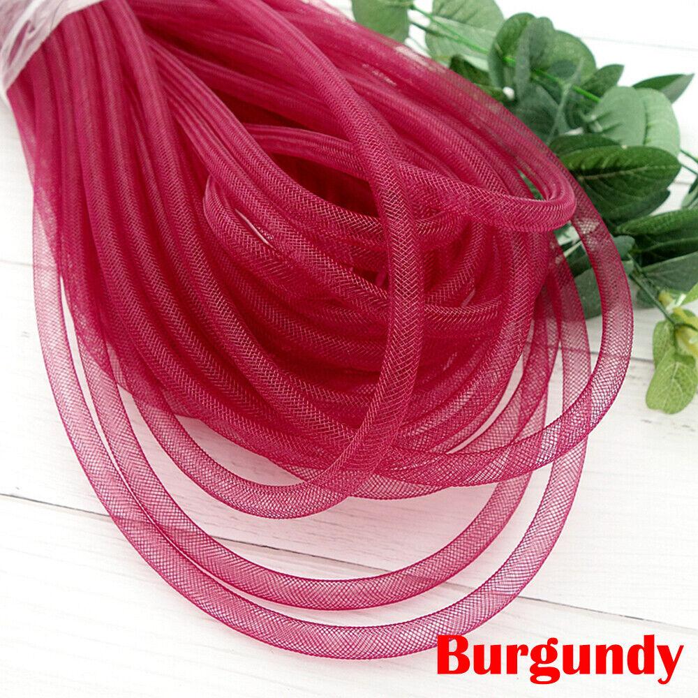 10M Mesh Tube Ribbon Tubing Hair Design Christmas Holiday Wreath Crafts Tubular Horsehair Crinoline Tube Crin net accessories