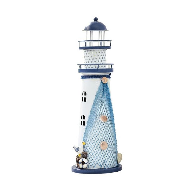 Lighthouse Metal Table Lamp Night Light Outdoor Décor Lawn and Garden Decor