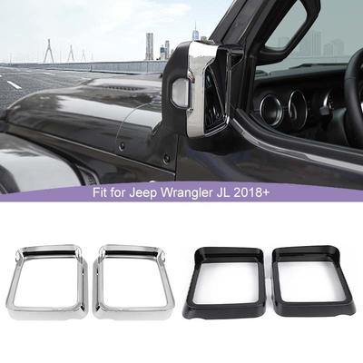 Reverse Mirror Rain Eyebrow Decorative Frame Cover For Jeep Wrangler JL For JT Gladiator  2018 Up Car Exterior Accessories