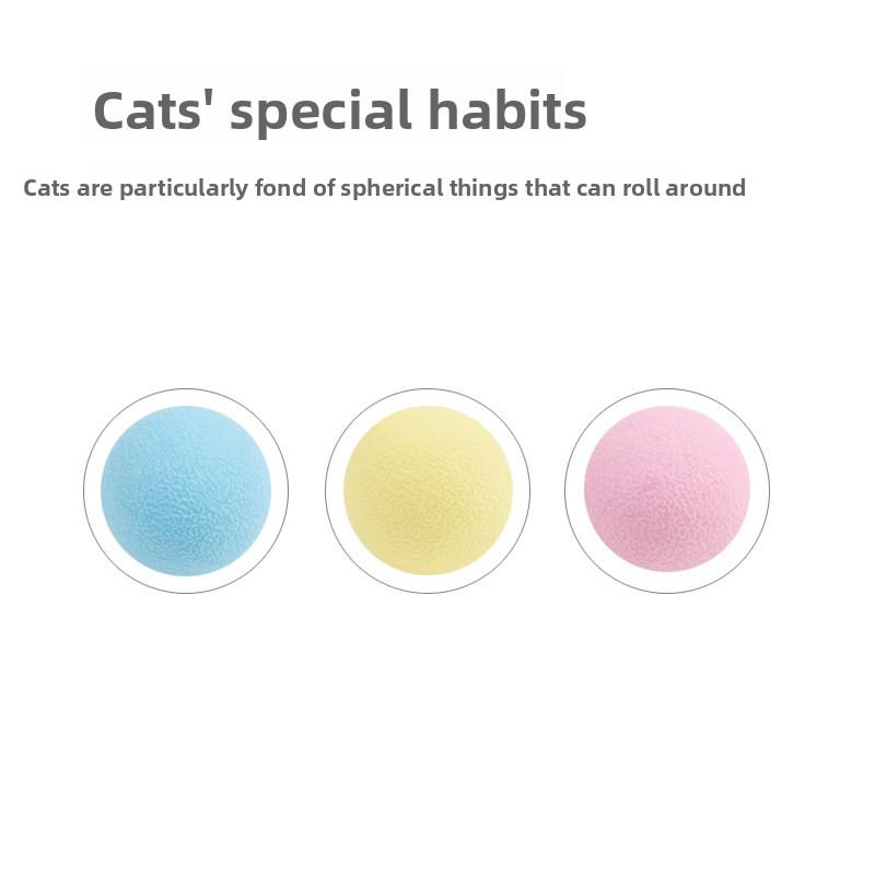 Cat Toy Elastic Ball, Foaming Ball, High Elasticity Ball, Cat-friendly Scratch-resistant Self-entertaining Cat Toy Ball