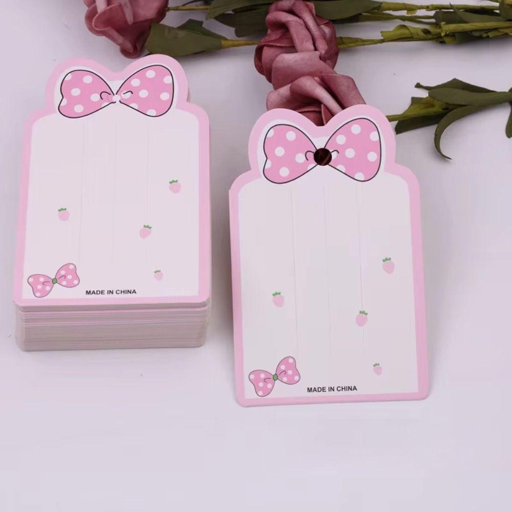 Pink Bowknot Hair Clip Display Cards for DIY Girls Hair Accessories Display