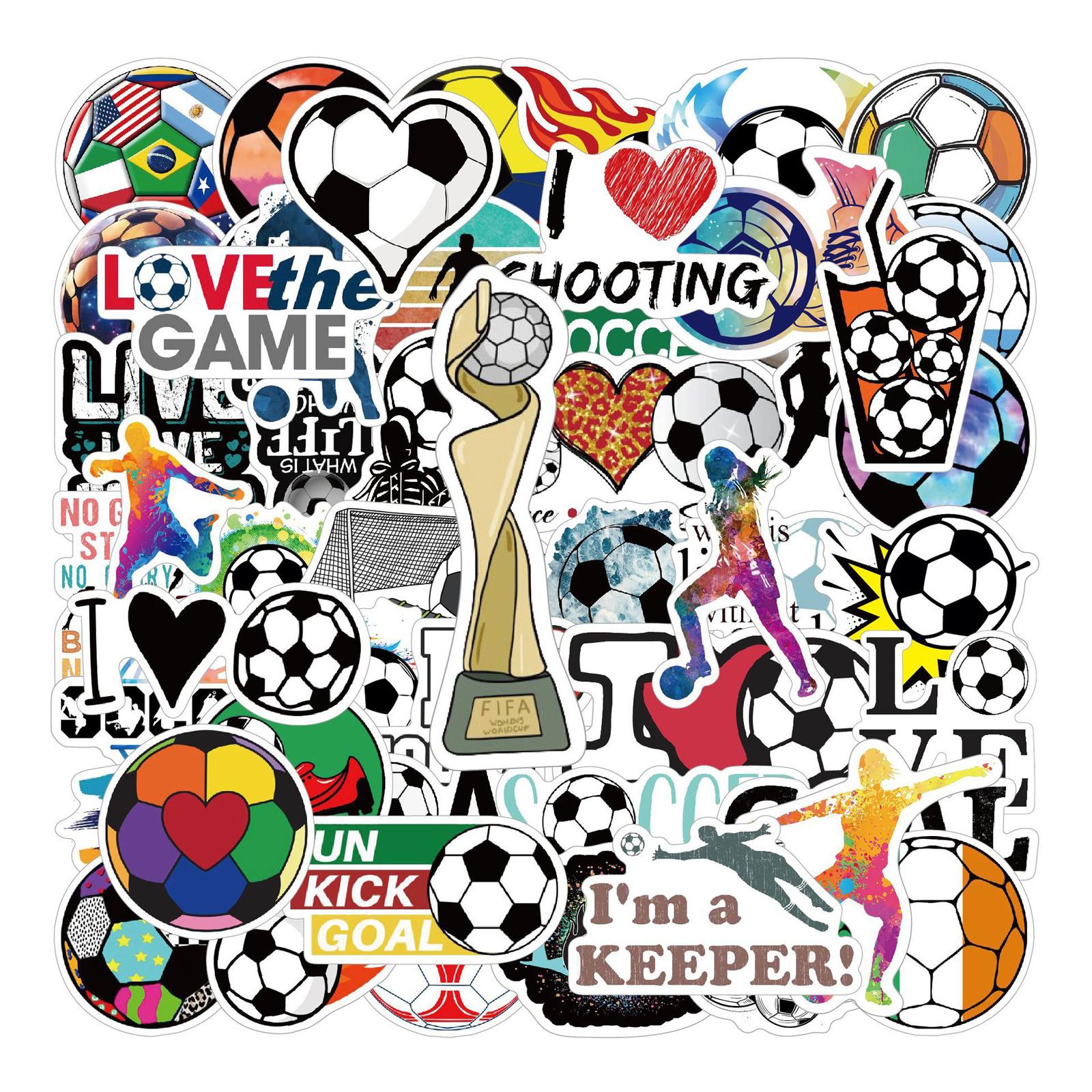 

100 Football Stickers For Backpacks, Cartoons, Refrigerators, Motorcycles, And Journals One Size