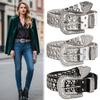 Bling Bling Sparkling Rhinestone Rivet Belt Versatile Pin Buckle Belt Waist Strap  For Women