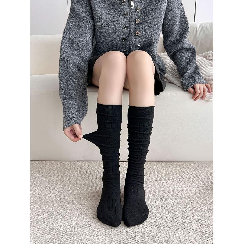 Ballet-style Socks, Women's Long Stockings, Pile Socks, Bubble Mouth, Breathable Long Socks, Thickened Calf Socks
