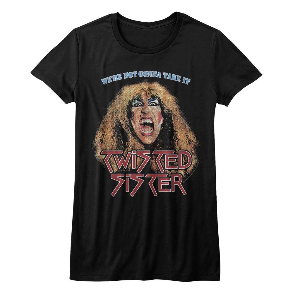 Twisted Sister We re Not Gonna Take It Women s Fitted T Shirt Heavy Metal Music XL