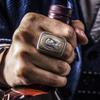 Hand-inlaid Retro Literature, European and American Beliefs, Holy Brand Ancient Coins, Ring Opening Adjustable Ring Men