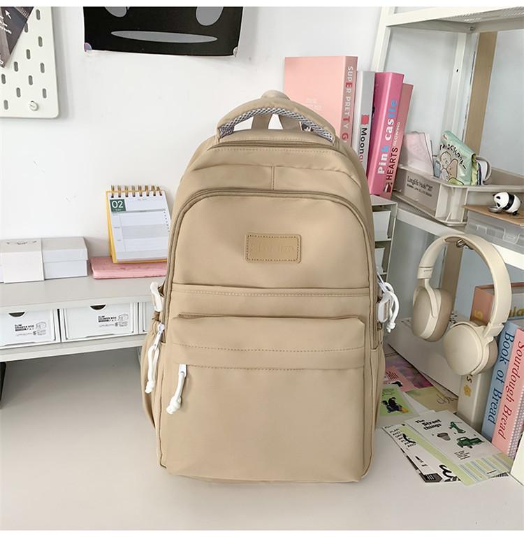 

Новый однотонный рюкзак большой вместимости Девочковый школьный рюкзак высокого класса Детский рюкзак для начальной школы хаки