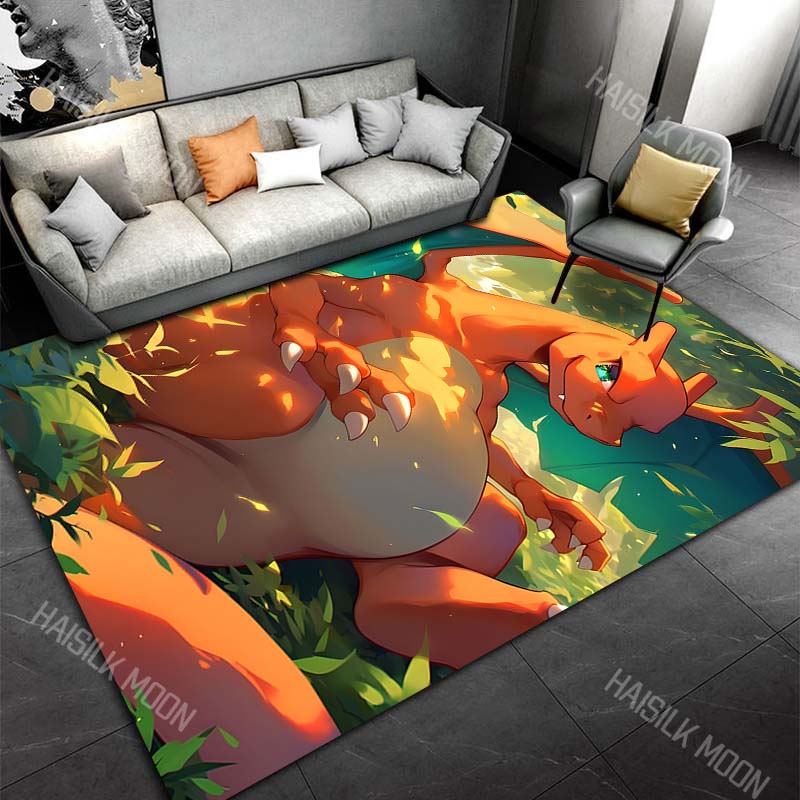 17Styles Monsters C-Charizard Carpet for Living Room Bedroom Kid's Room Game Room Home Decor Area Rug Non-slip Mat Potdemiel