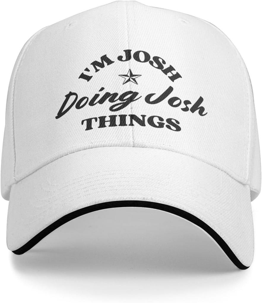 Im Josh Doing Josh Things Personalized Name Baseball Cap Polyester Adjustable Summer Casual Outdoor Cap