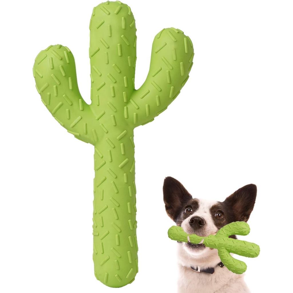 New Simulation Cactus Dog Chew Toysuitable for Aggressive Chewersdurable Rubber Cactus Tough Toy for Training and Cleaning Teeth, Interactive Dog Toy,
