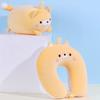 Deformable Cat U-shaped Pillow Foam Particle Soft Travel Pillow 2 in 1 Skin-friendly Nap Pillow Home Decoration