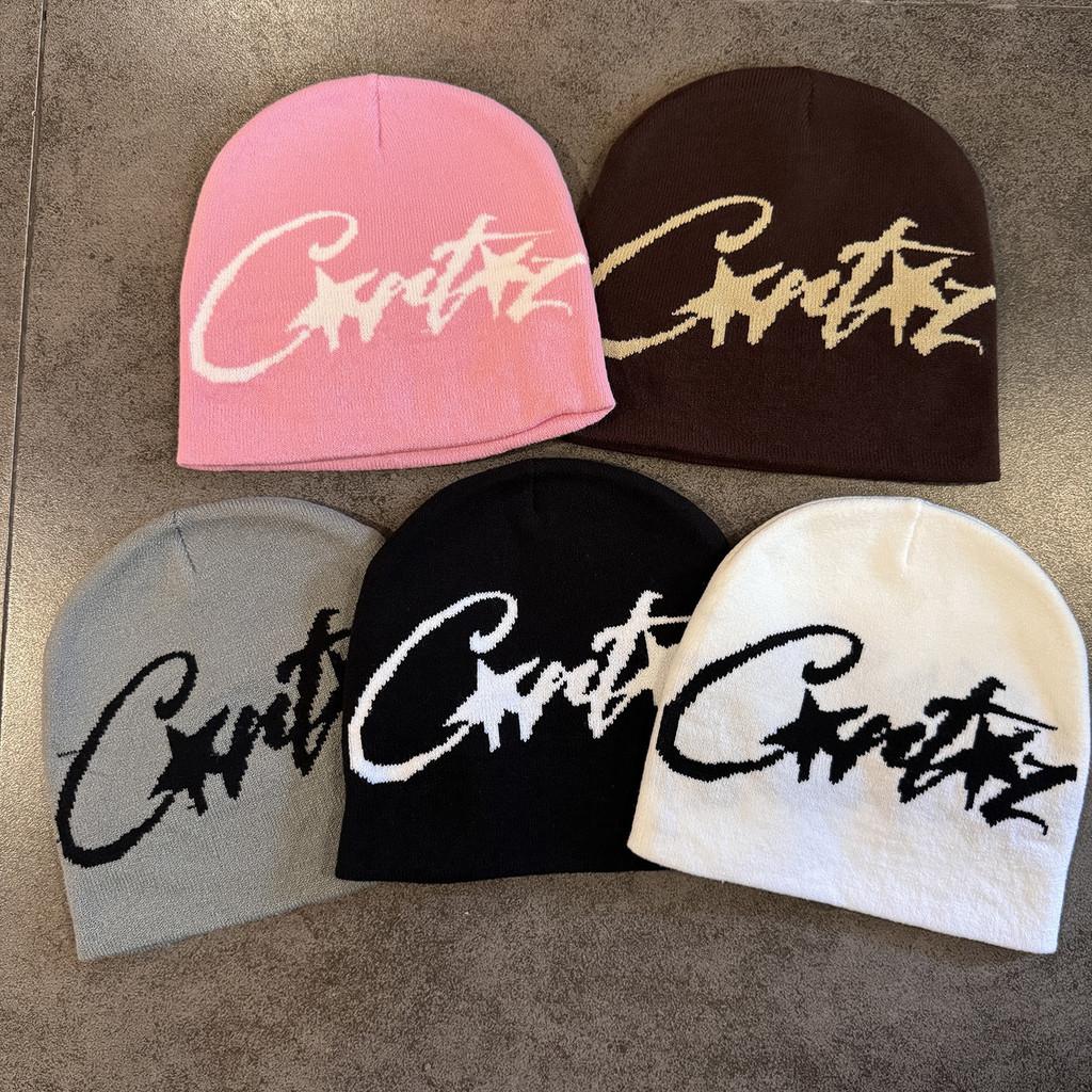 Acrylic Knitted Warm Hat Men Women Letter Print Cold Season Headgear Winter Fall