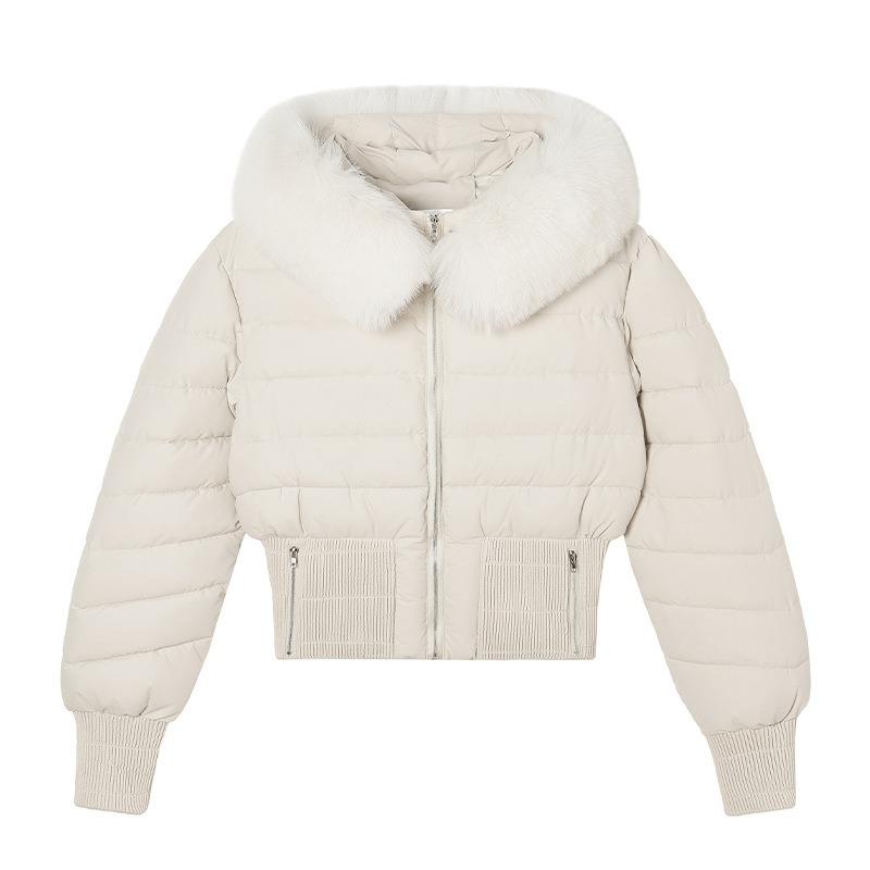 High-waisted Spice Girl Slim-fit Short Jacket Removal Hat Warm Cotton Clothing Hooded Fashion Versatile Casual Clothing Jacket