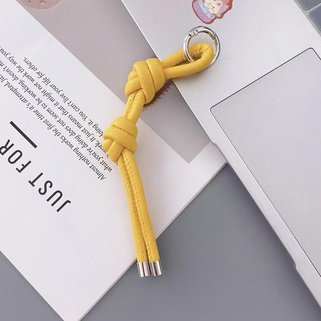 DIY Leather Weaving Car Keychain Pendant - Miu Series Bag Accessory