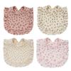 Floral Feeding Bib Burp Cloth Bib for Baby Boy Girl Gender Neutral Cotton Handkerchief Teether Drooling Bib for Newborn