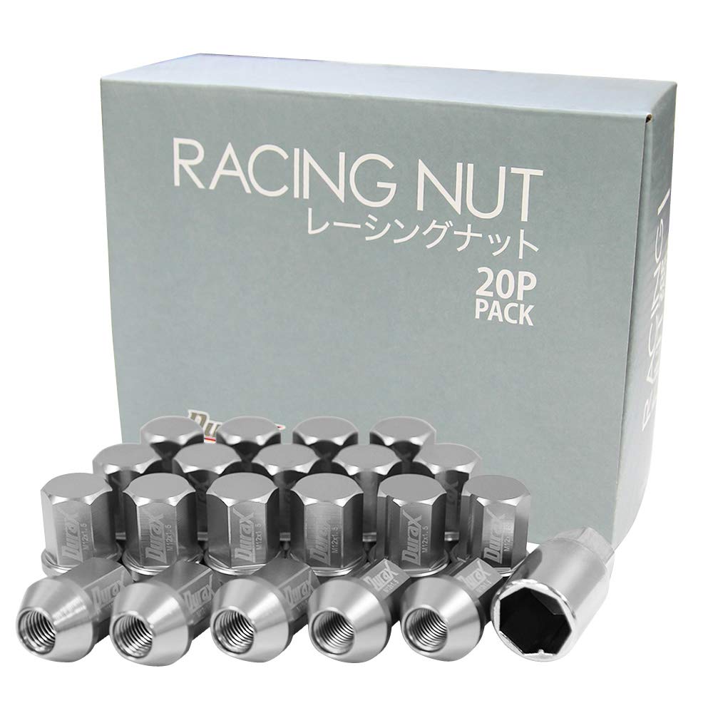 Durax Lightweight Aluminum Wheel Nut Racing Nut M12 P1.25 Bag Nut Short Type with