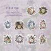1pack/30Pcs Retro Clock & Flower Sticker Pack European Nostalgic PatternsDIY Handmade Album Scrapbooking Decorative Supplies
