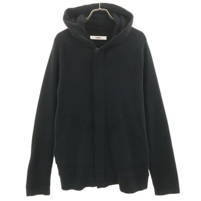 VADEL Made In Japan Long Sleeve Zip-up Hoodie Knit 48 Black Men's Used