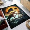 Jurassic Dinosaurs Pattern Area Rug - Polyester Crystal Velvet Non-Slip Protective Floor Mat for Home Decor,Bedroom,Machine Washable - Durab