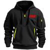 New Models Autumn Winter Men's Leisure Sports Multi-zip Arm Pocket Hoodie Jumper Hoodie Sports and Leisure Jacket