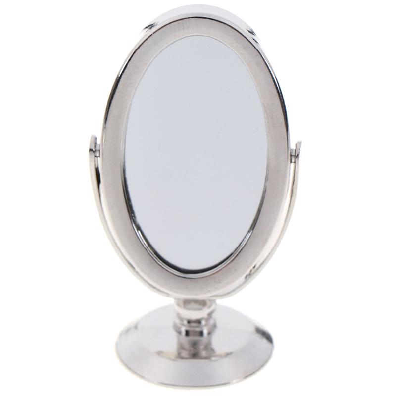 

1/12 Кукольный домик Миниатюрный Металлический Зеркало Мебель Золото/Серебро/Розовое Золото серебряный