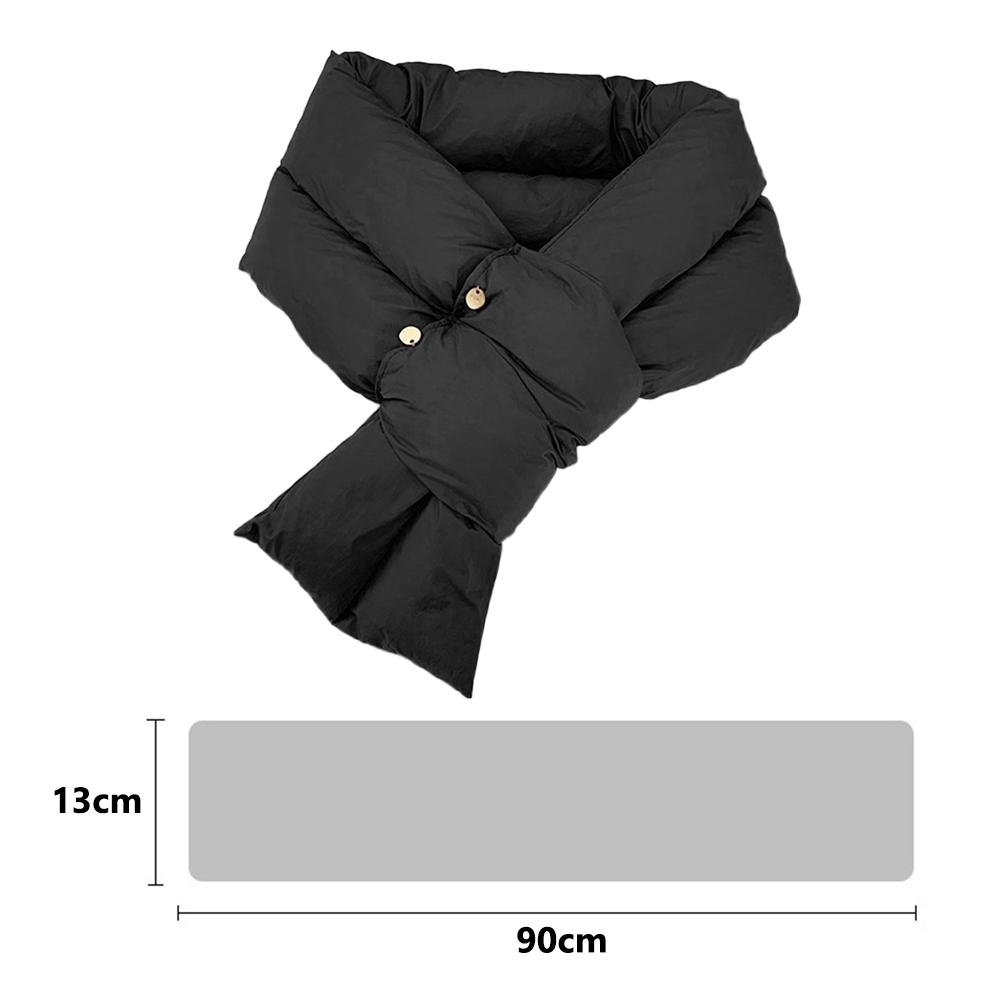 Women Cotton Down Cotton Scarf Ring Snood Scarves Thermal Warm Scarf Neck Warmer Winter Down Scarf Hiking Climbing Ski Scarf