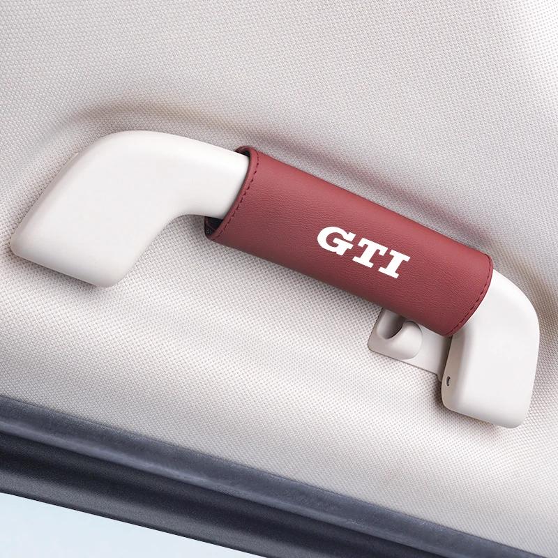 qwe3Car Sticker For VW Volkswagen Jetta MK5 Golf 1Pcs PU Leather Roof Handle Anti-scratch Protector Case For Volkswagen GTI T5 Teram