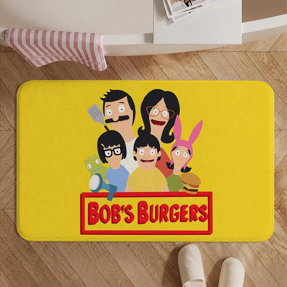 Animation-Bob's BurgersS Floor Mat Soft Non-Slip Bath Mat, Bedside Carpet, Absorbent Doormat for Home