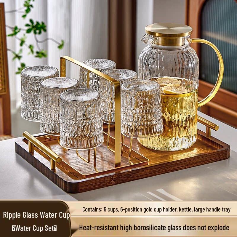 Star-Embossed Heat-Resistant Glass Cup