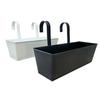 Large Capacity Wrought Iron Rectangular Hanging Flower Pot for Indoor/Outdoor Use