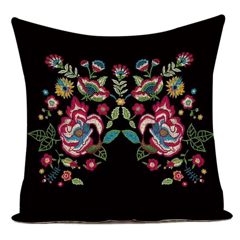 Polyester Boho Geometric Mandala Flowers Decorative Pillows Sofa Home Bedroom Cushion Cover Pillowcase
