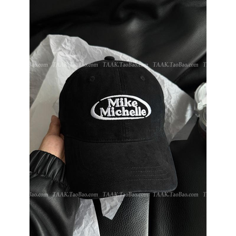 Retro Washed Letter Embroidered Baseball Cap Unisex Face Cap Trendy Brand Versatile Sun Hat Adjustable 54-59cm