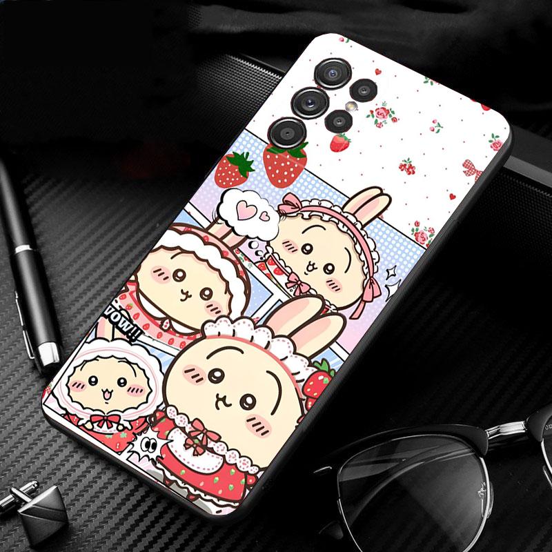 Phone Case For Samsung Galaxy S26 S25 S24 S23 S22 Ultra S23 S22 S25 Plus S24 FE S26Edge Strawberry Cat Cartoon