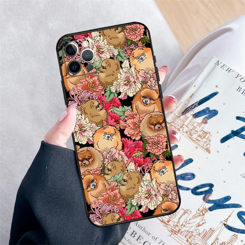Pomeranian Dog Phone Case For iPhone 16 Pro Max 11 12 13 Mini 14 15 Pro Max 15 16 Plus XR 16e Cover Coque